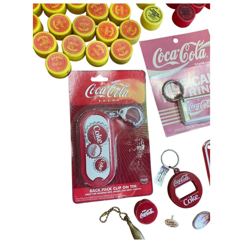 Coca Cola Collectibles Coke Vintage Merchandise Lot‎ Openers Keychains Pins Golf - Picture 3 of 8
